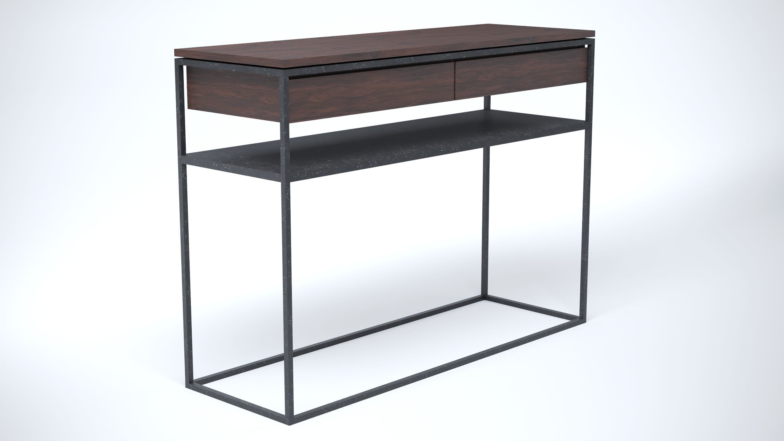 Side Entrance Table  Low-poly 3D model_2