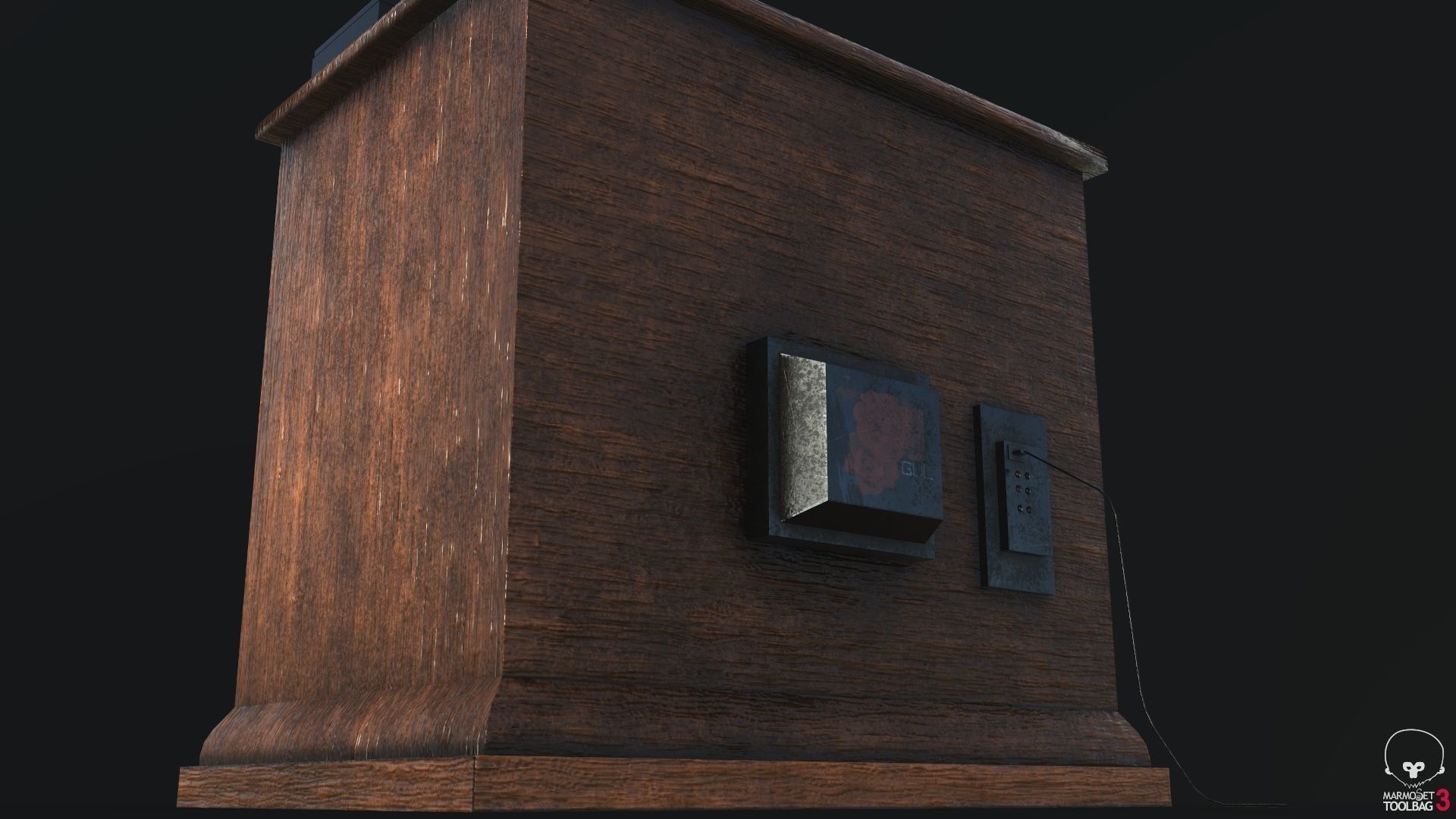 Old TV and Tape Game Ready Low Poly 3D Model Low-poly 3D model_2