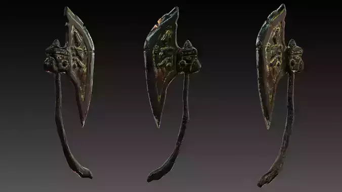 Black Axe Free low-poly 3D model