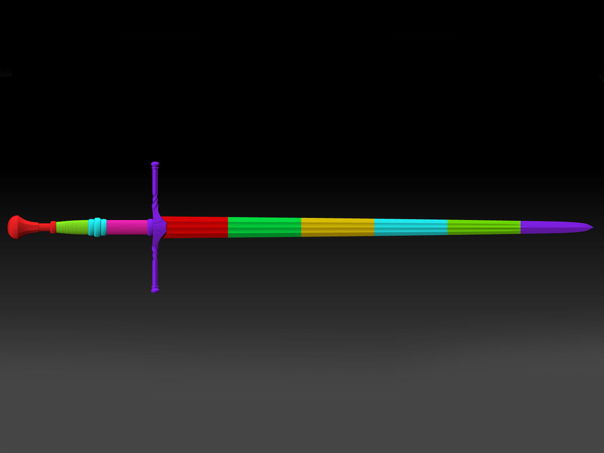 Witcher Sword pack Steel and silver 3D print model_3