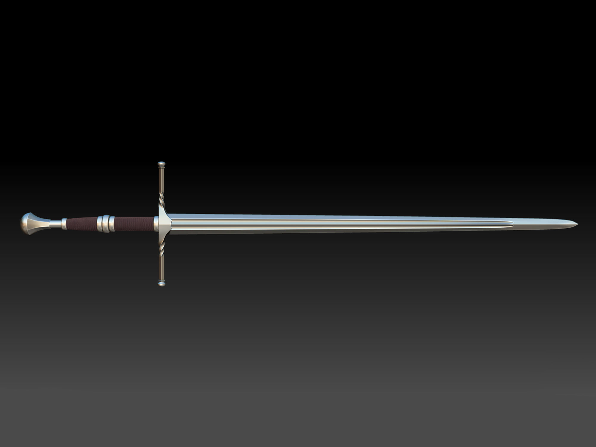 Witcher Sword pack Steel and silver 3D print model_2