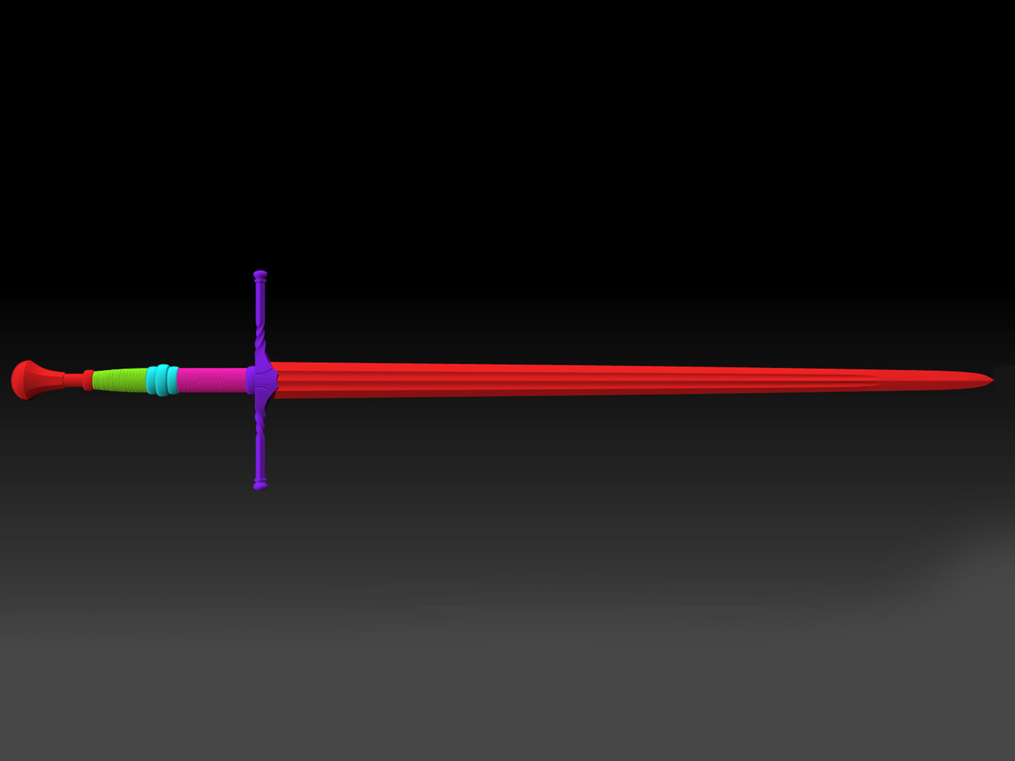 Witcher Sword pack Steel and silver 3D print model_4