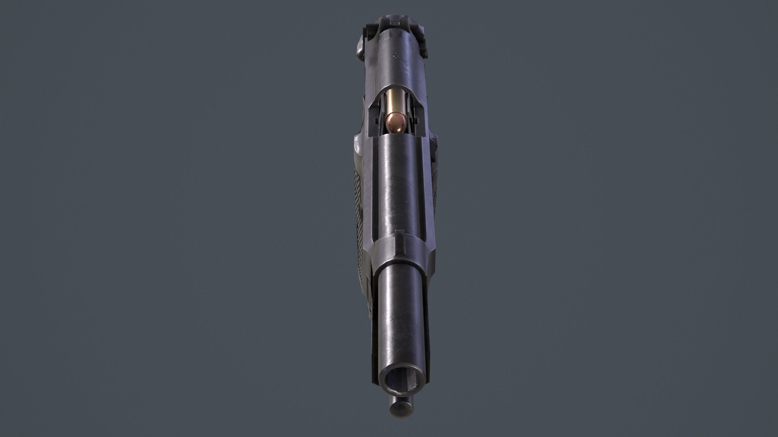 Beretta 92FS Low-poly 3D model_16