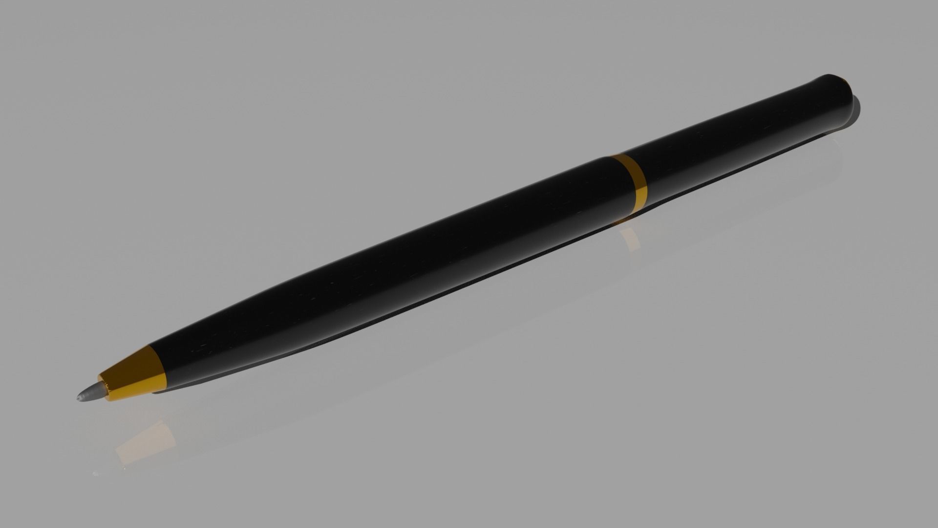 Black pen Free 3D model_1