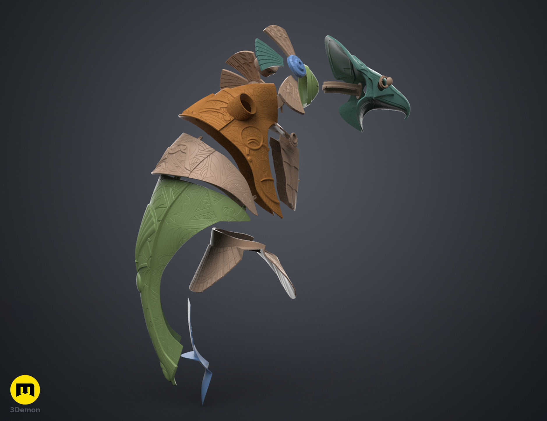 Horus and anubis Star Gate bundle 3D print model_4