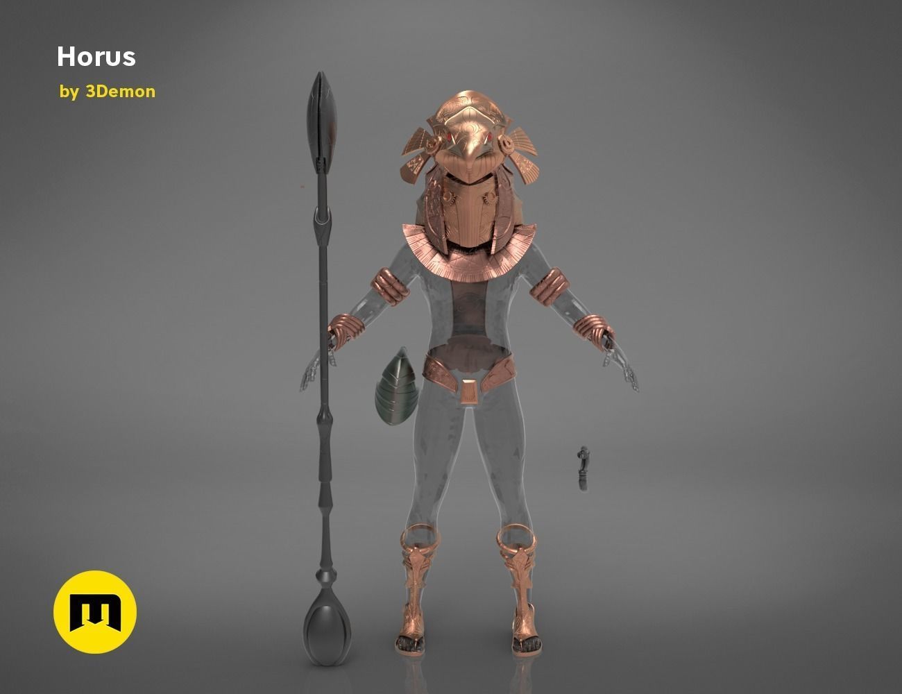 Horus and anubis Star Gate bundle 3D print model_40