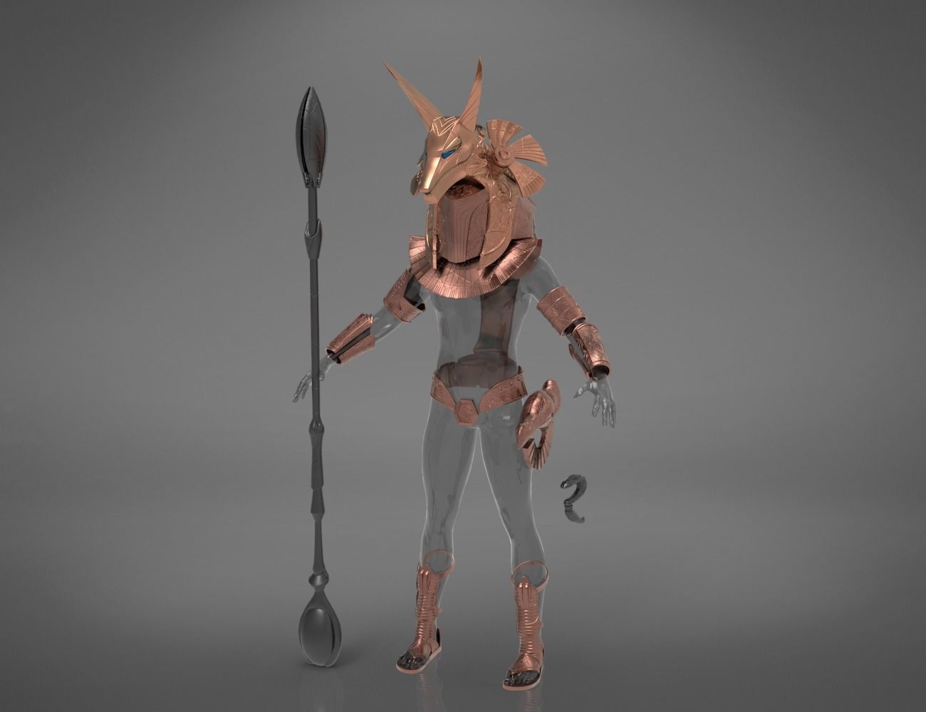 Horus and anubis Star Gate bundle 3D print model_32