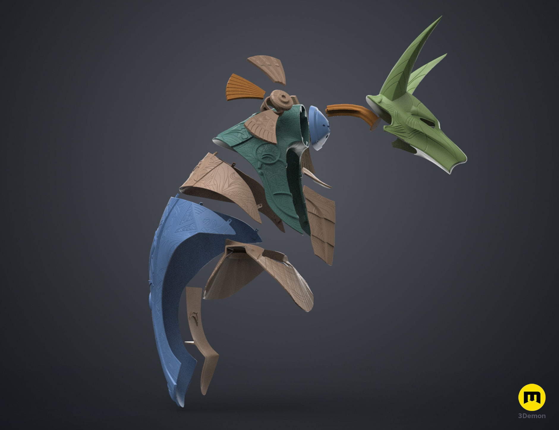 Horus and anubis Star Gate bundle 3D print model_5