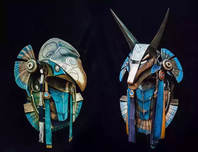 Horus and anubis Star Gate bundle 3D print model