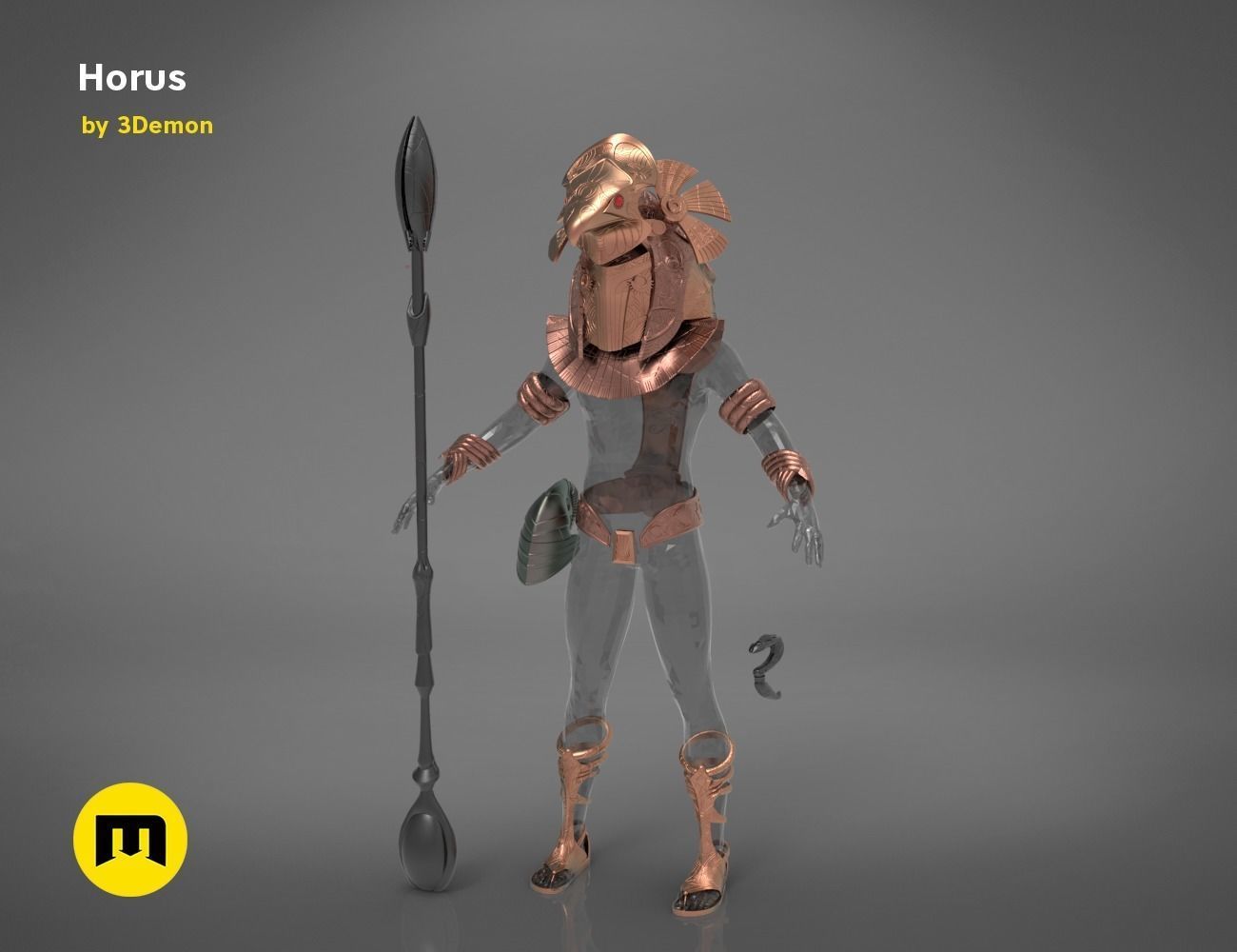 Horus and anubis Star Gate bundle 3D print model_39