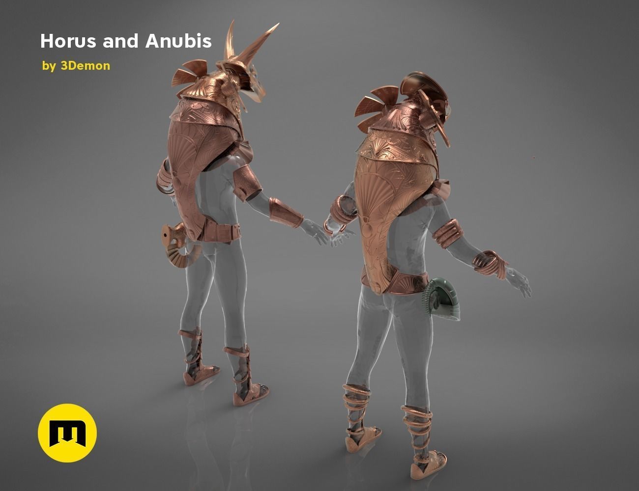 Horus and anubis Star Gate bundle 3D print model_28