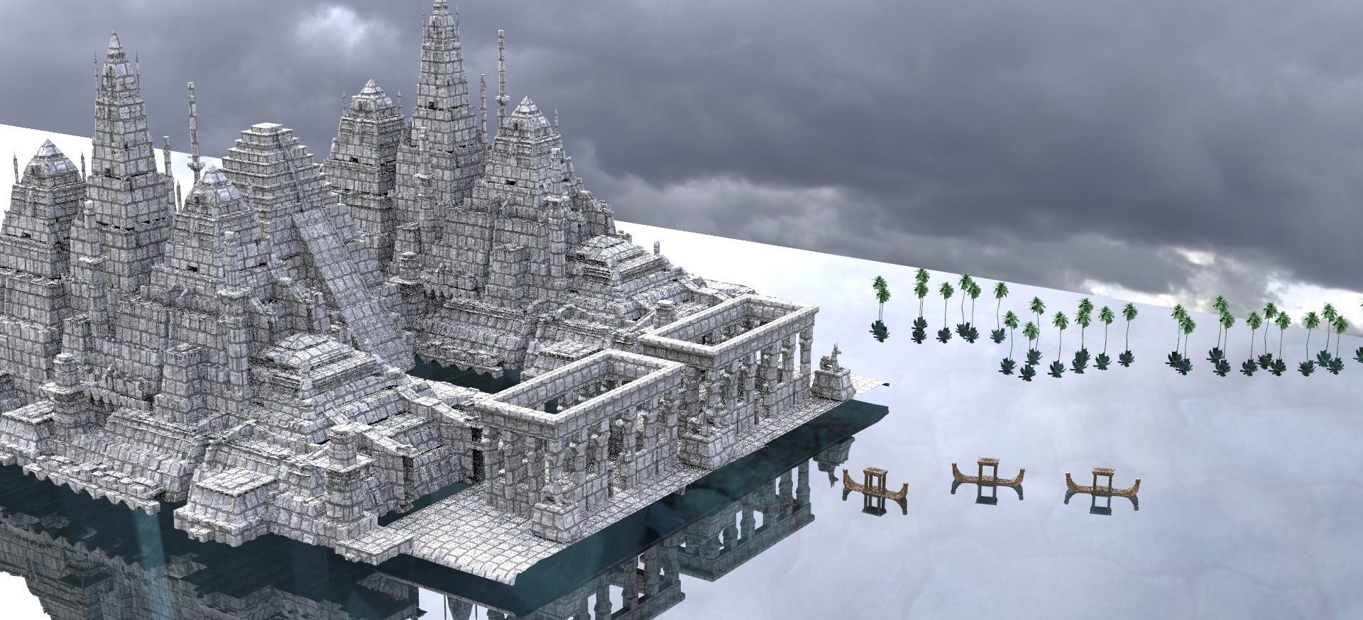 Egyptian Nile City Kit bash 2 3D model 3D model_2