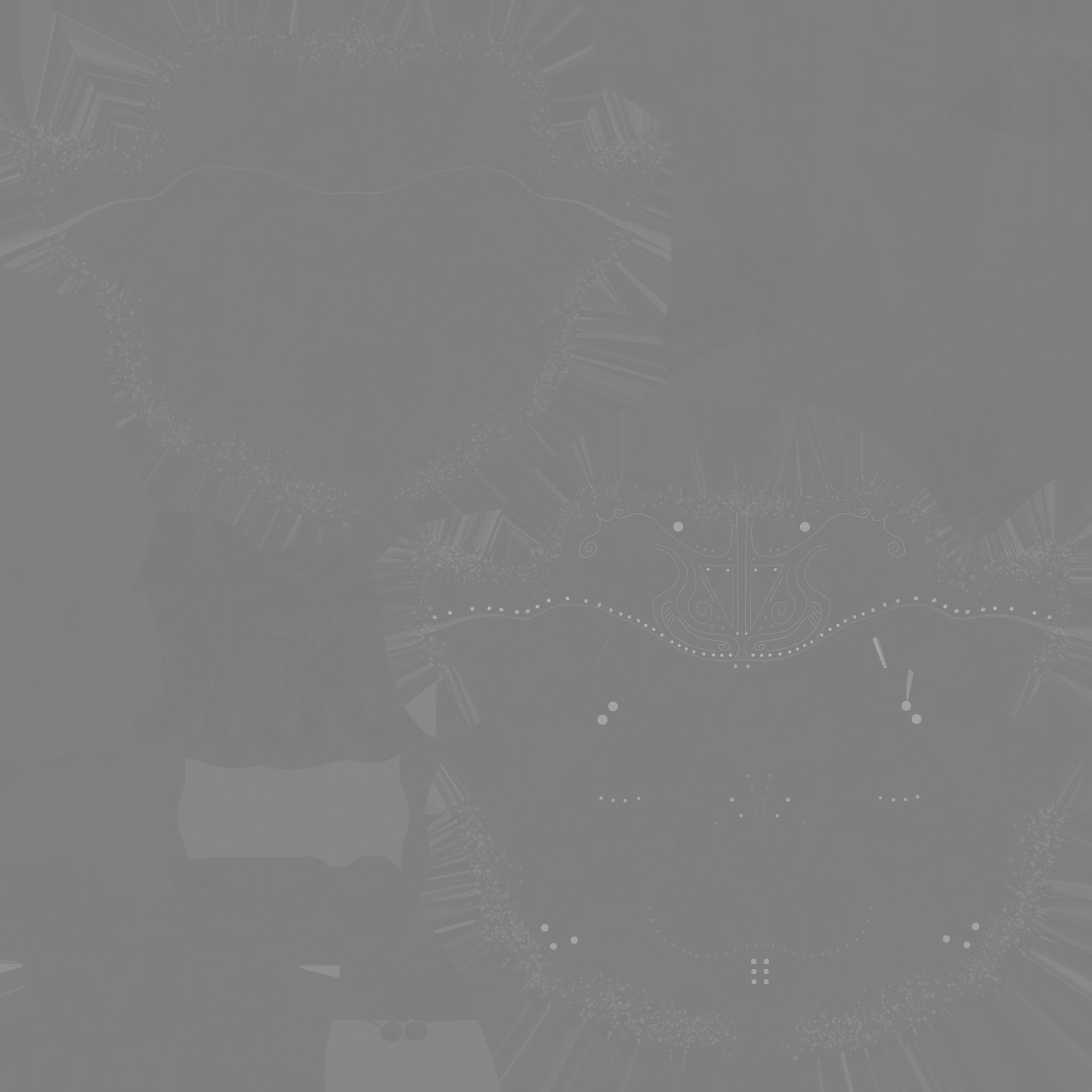 Oni Mask 08 White Red - Hannya Fantasy Character Design Low-poly 3D model_17