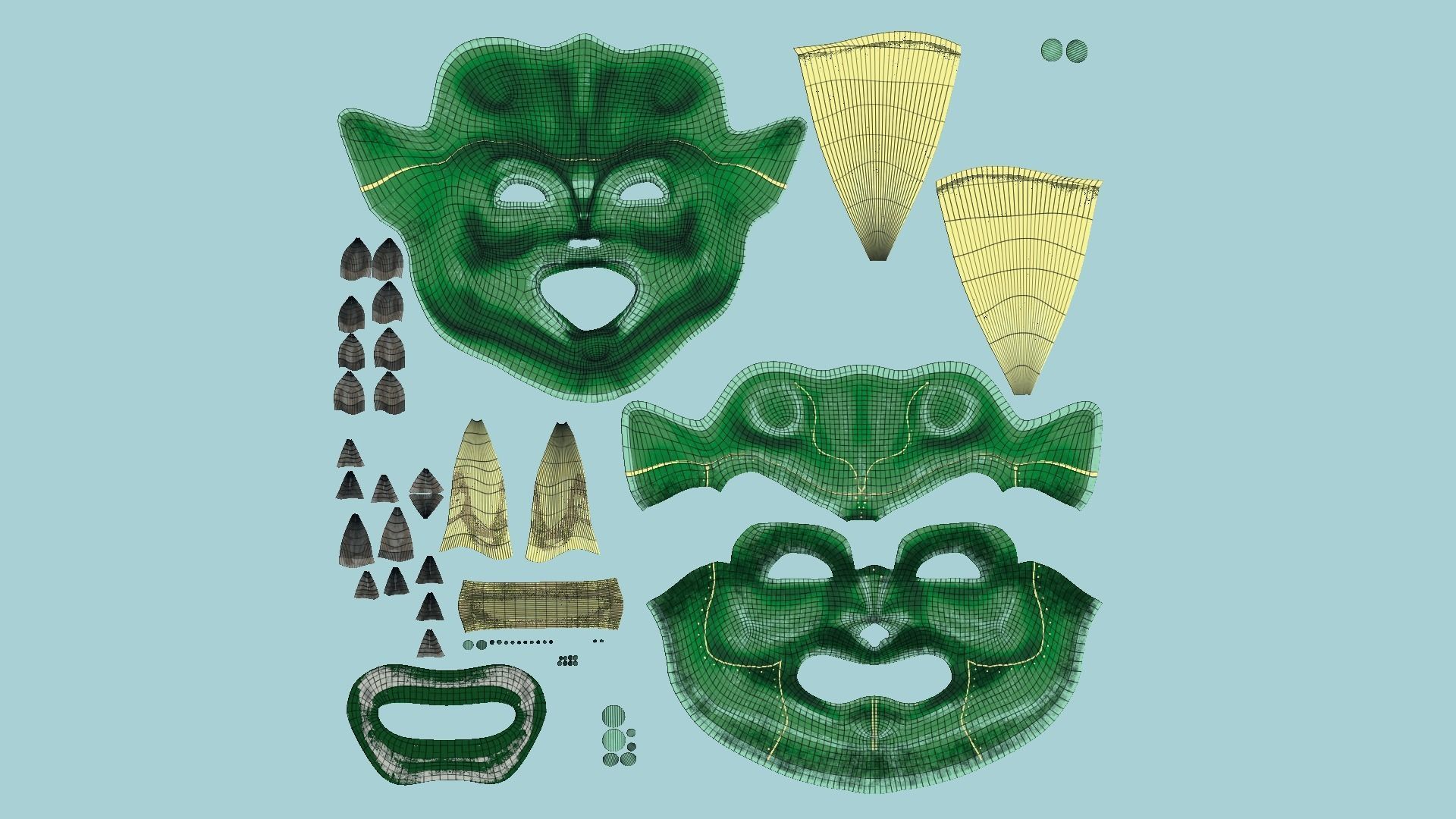 08 Oni Mask Collection - Hannya Fantasy Character Design _45