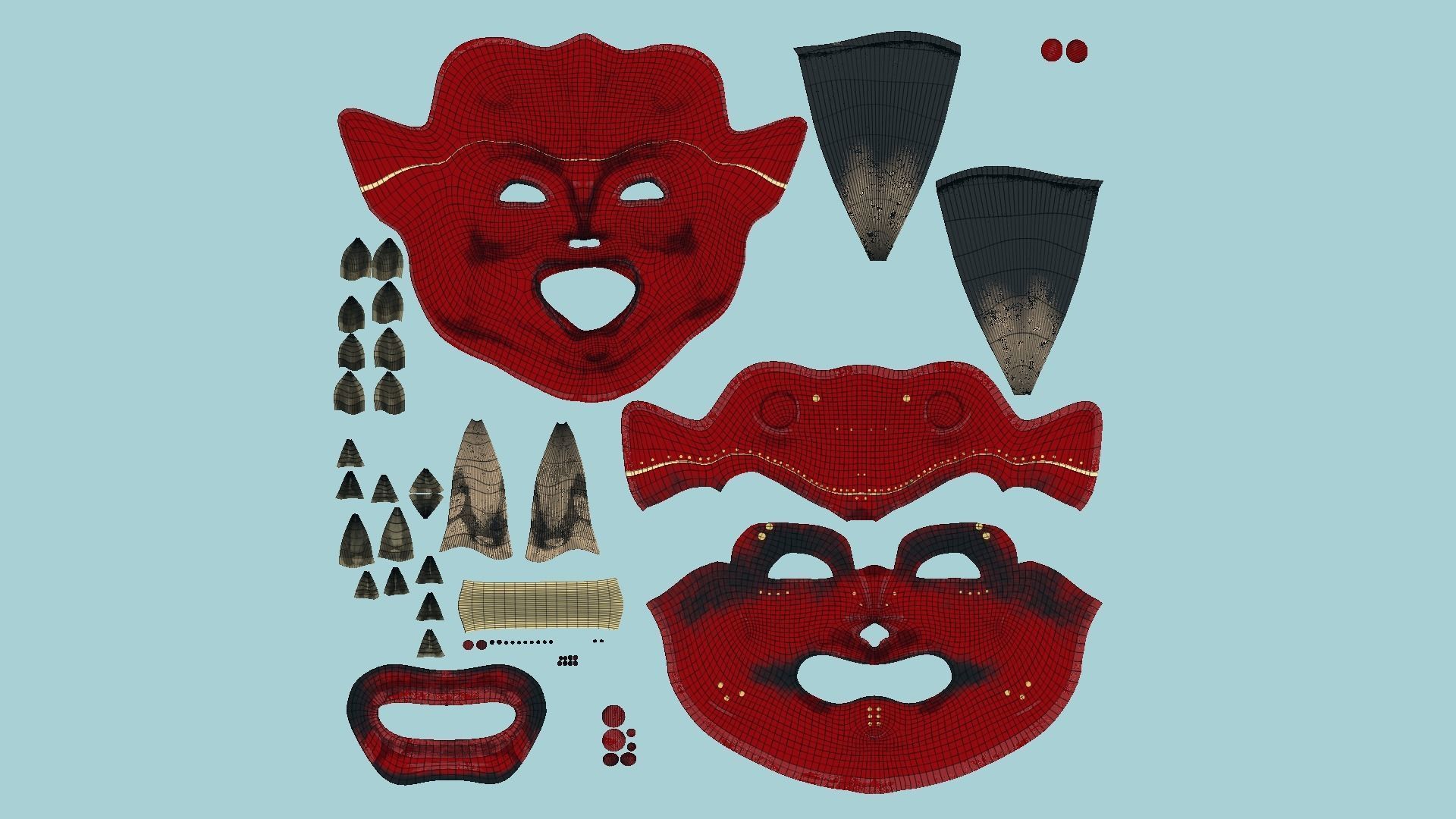08 Oni Mask Collection - Hannya Fantasy Character Design _60