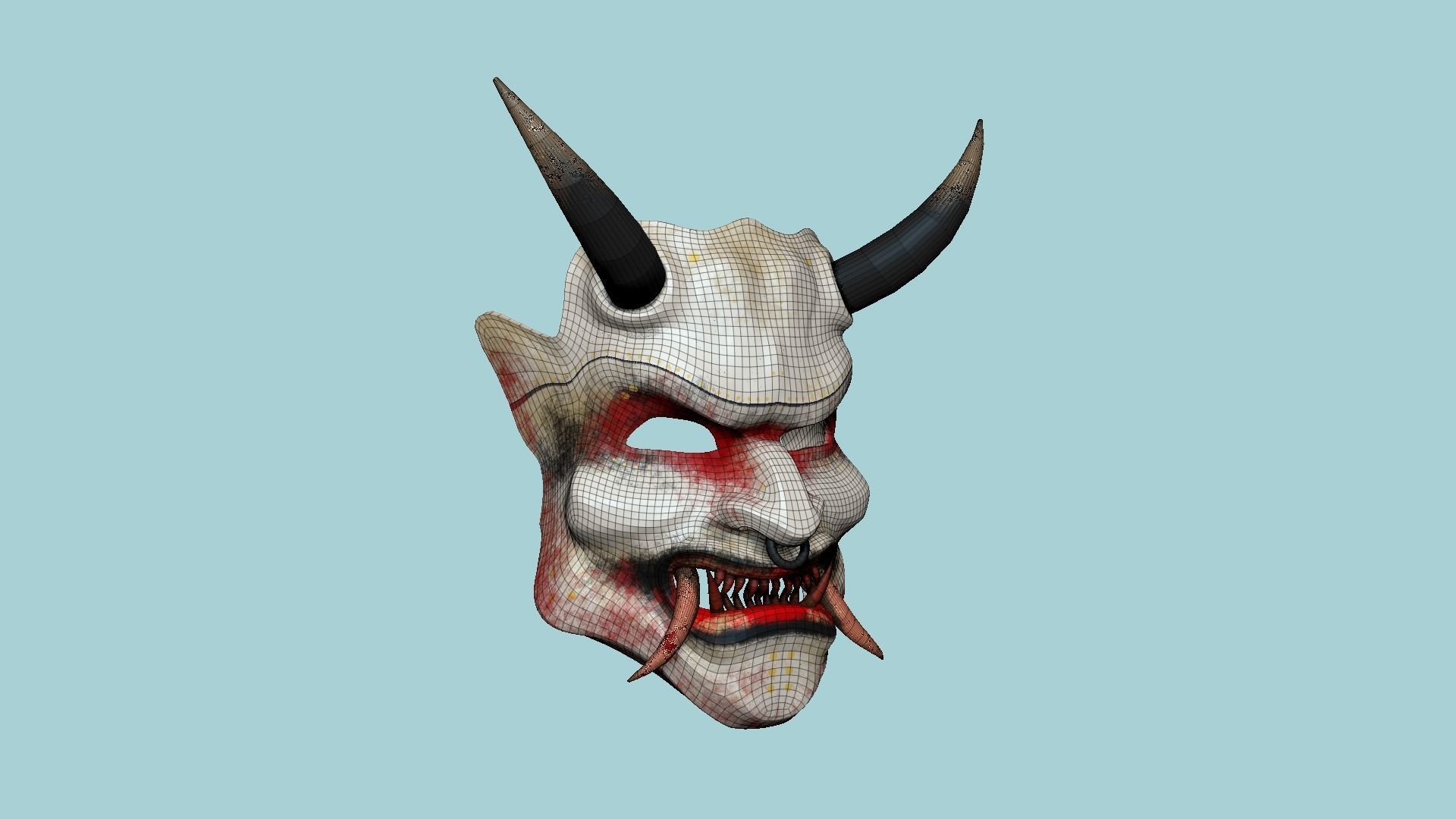 08 Oni Mask Collection - Hannya Fantasy Character Design _56