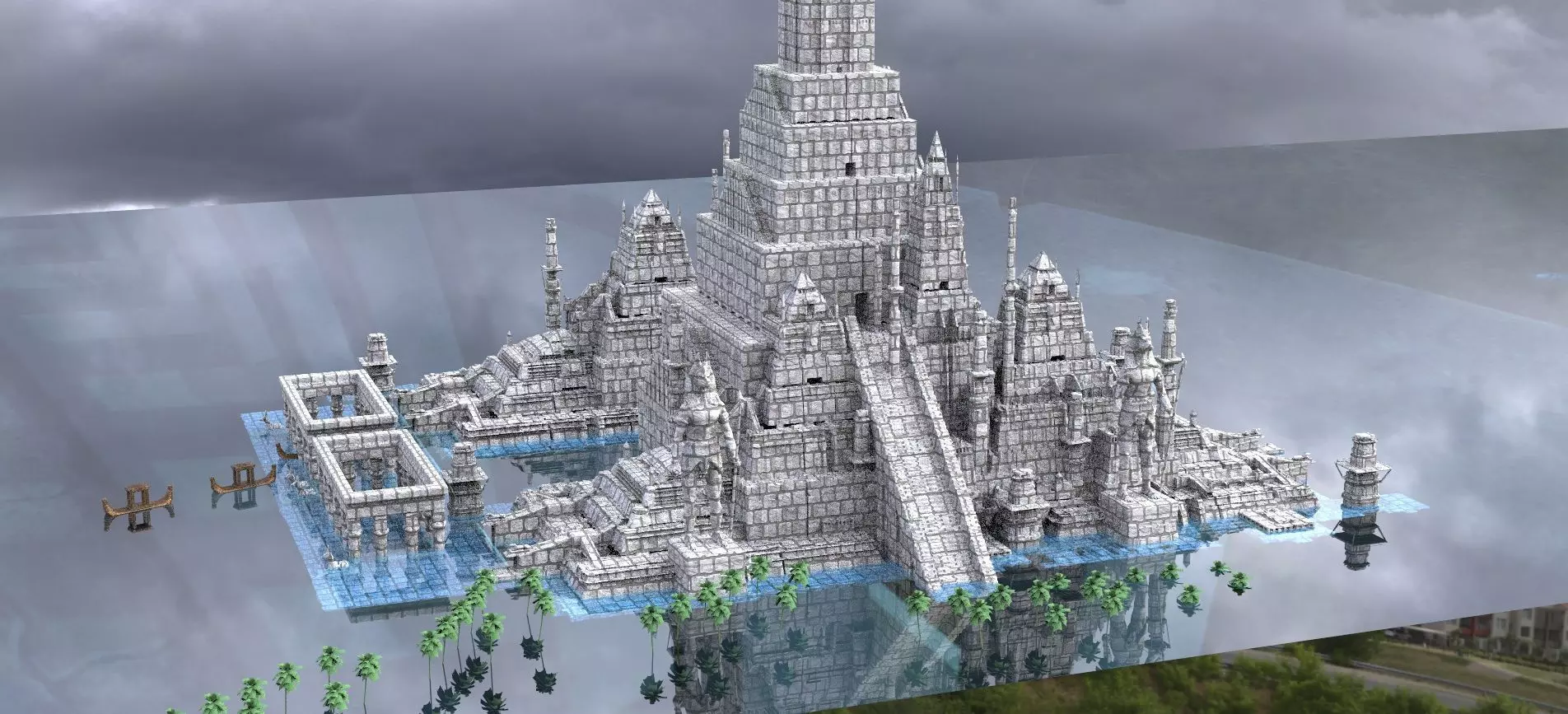 Egyptian Nile City Kit bash 3 3D model 3D model_0