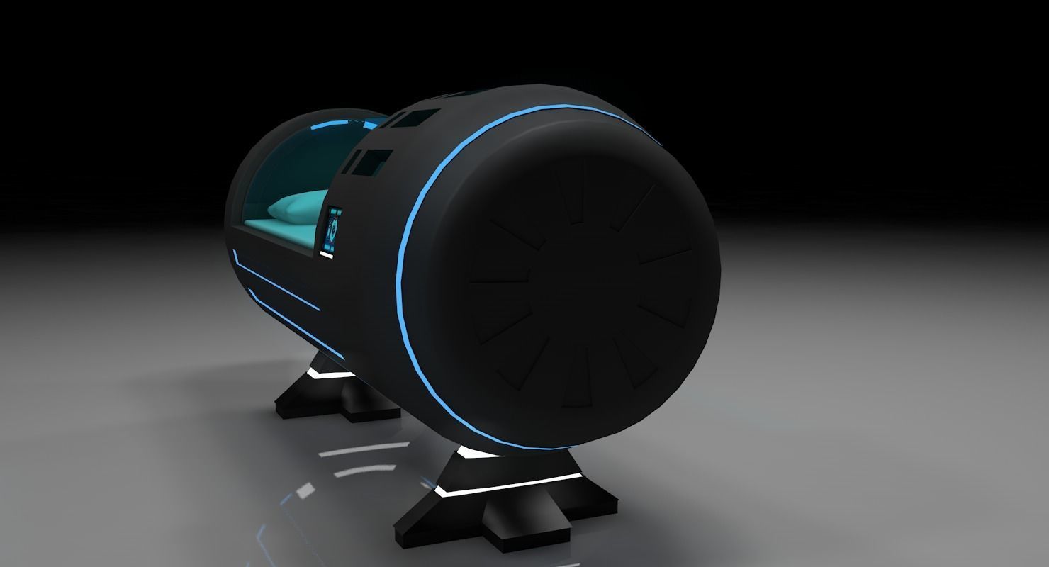 Sci Fi Bed 3D model_6