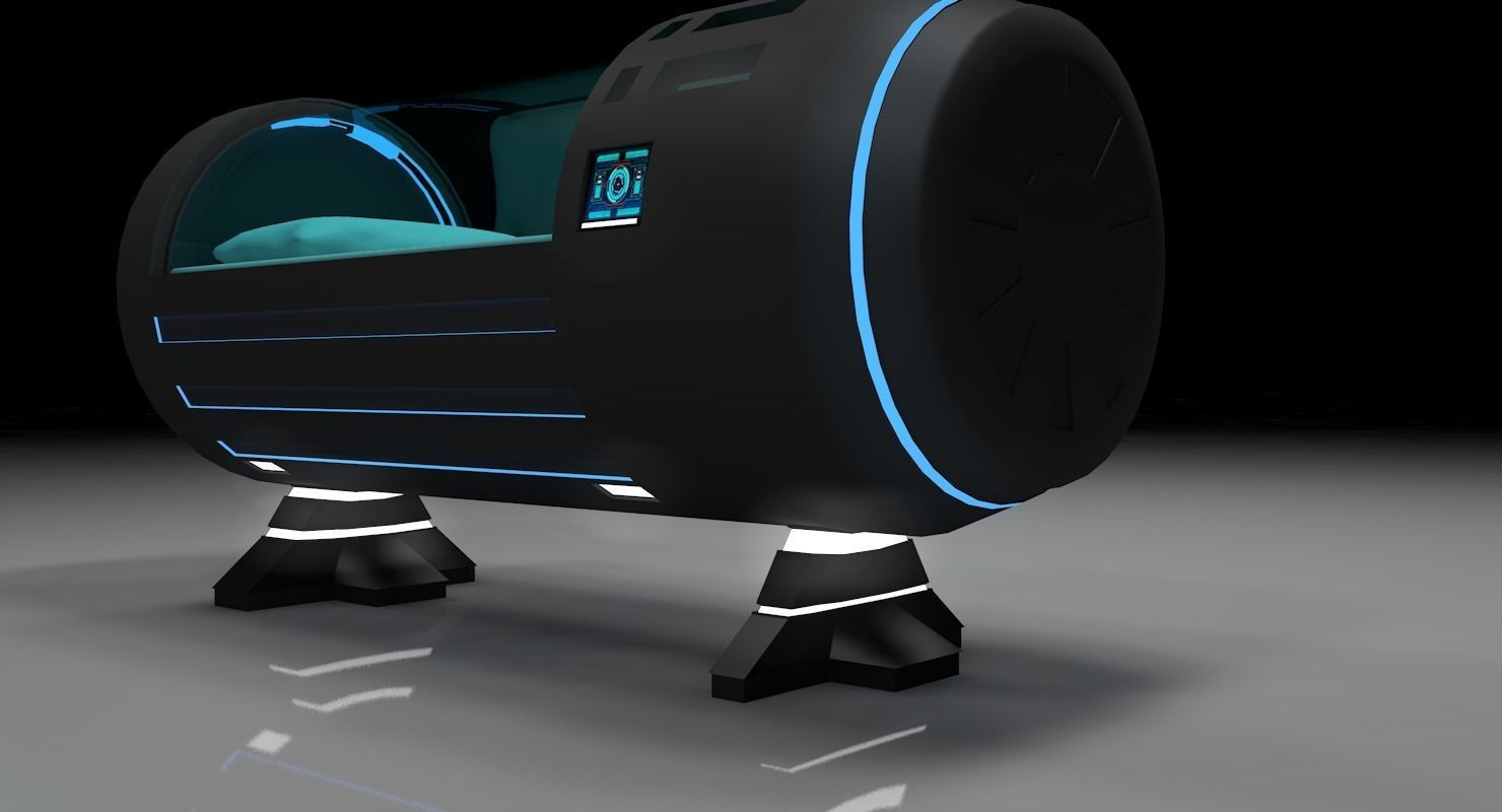 Sci Fi Bed 3D model_2