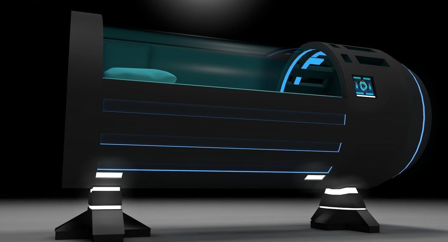 Sci Fi Bed 3D model_9