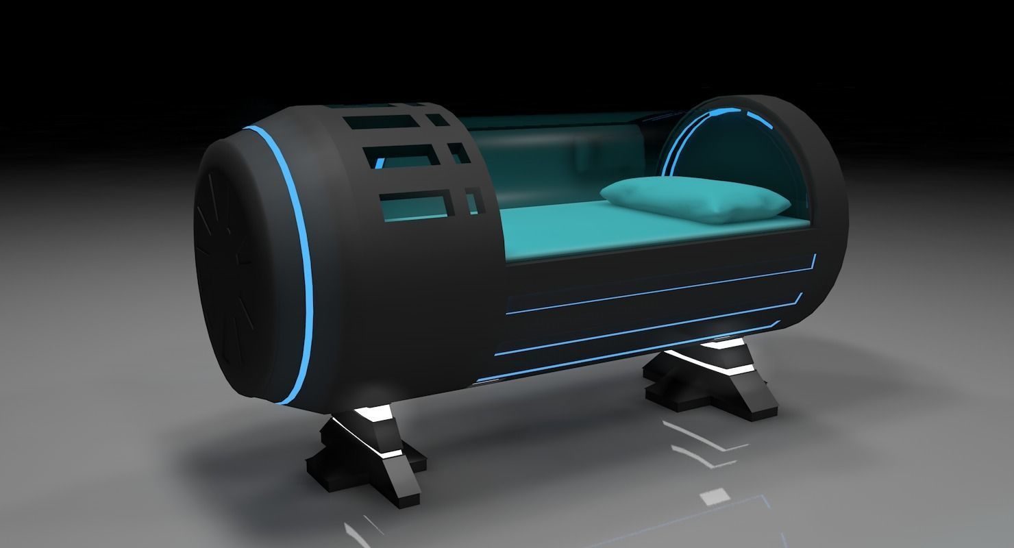 Sci Fi Bed 3D model_5