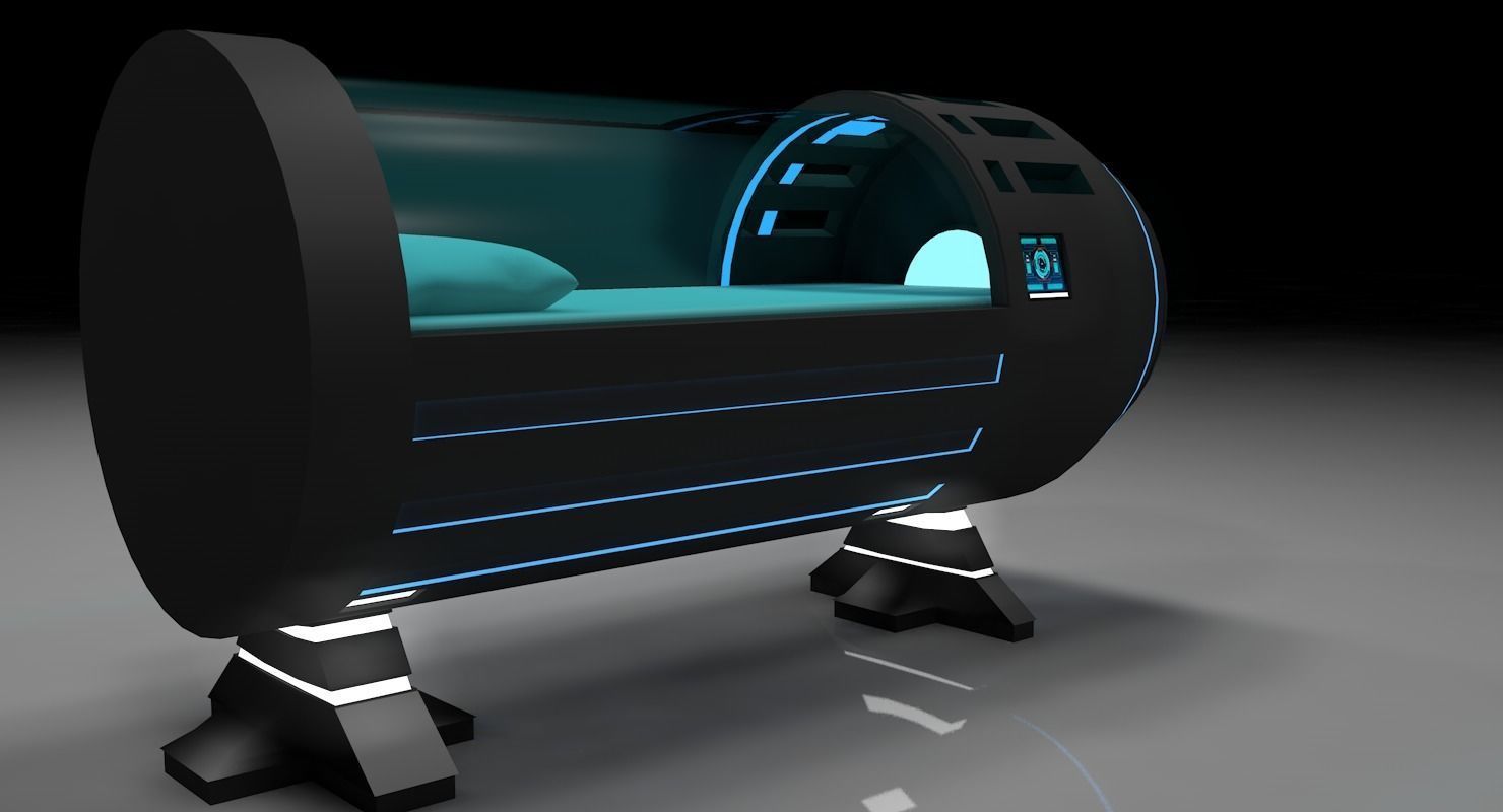 Sci Fi Bed 3D model_7