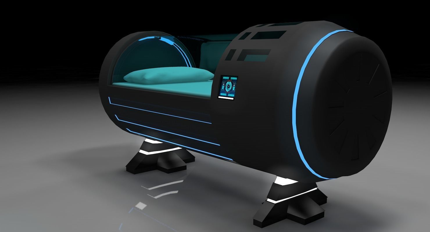 Sci Fi Bed 3D model_3