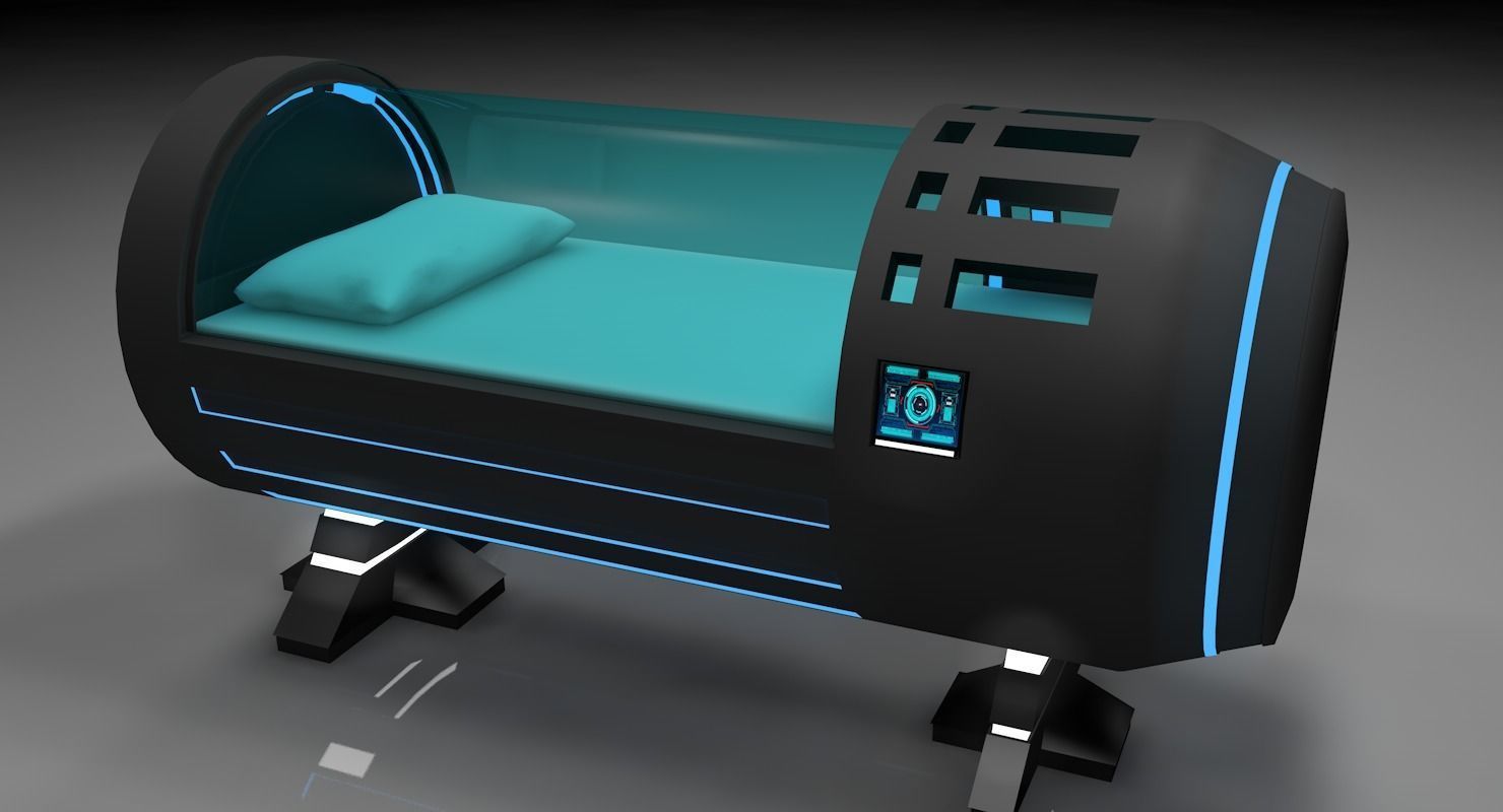 Sci Fi Bed 3D model_10