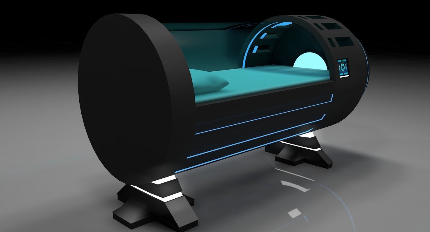 Sci Fi Bed 3D model_4