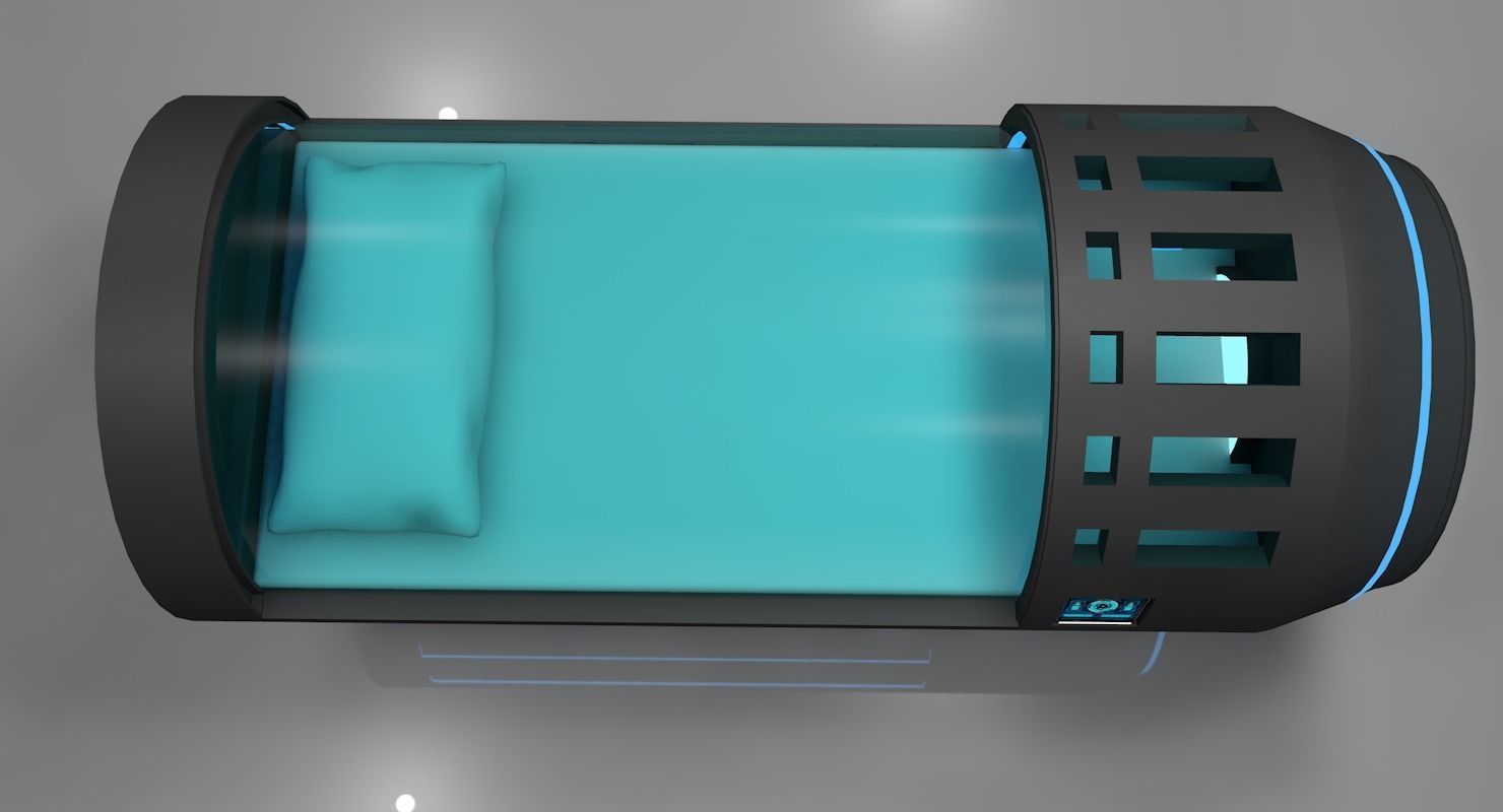 Sci Fi Bed 3D model_8