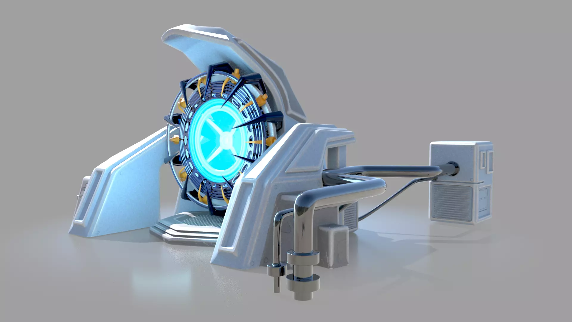 Sci fi portal 3D model_0
