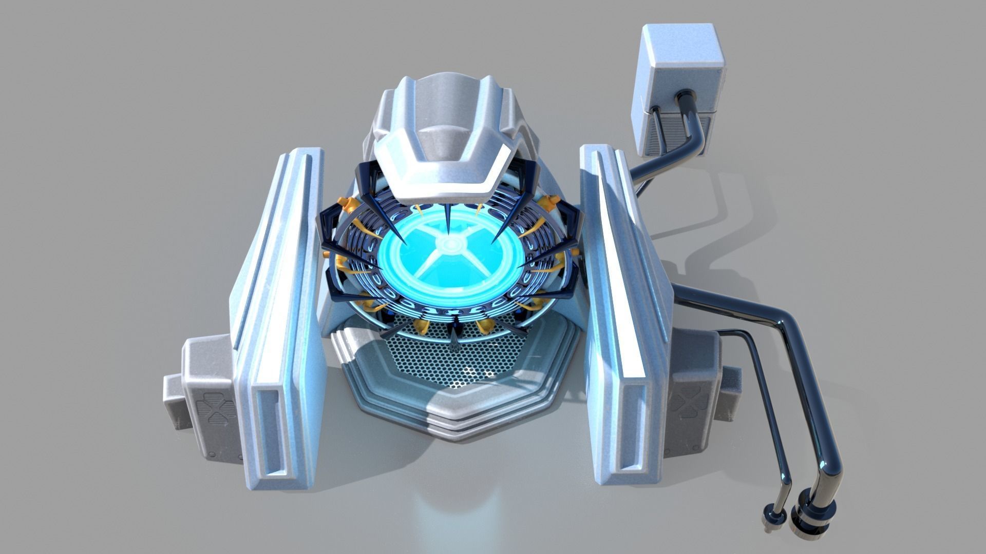 Sci fi portal 3D model_10