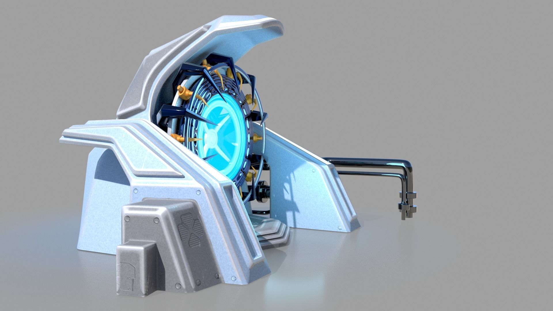Sci fi portal 3D model_6