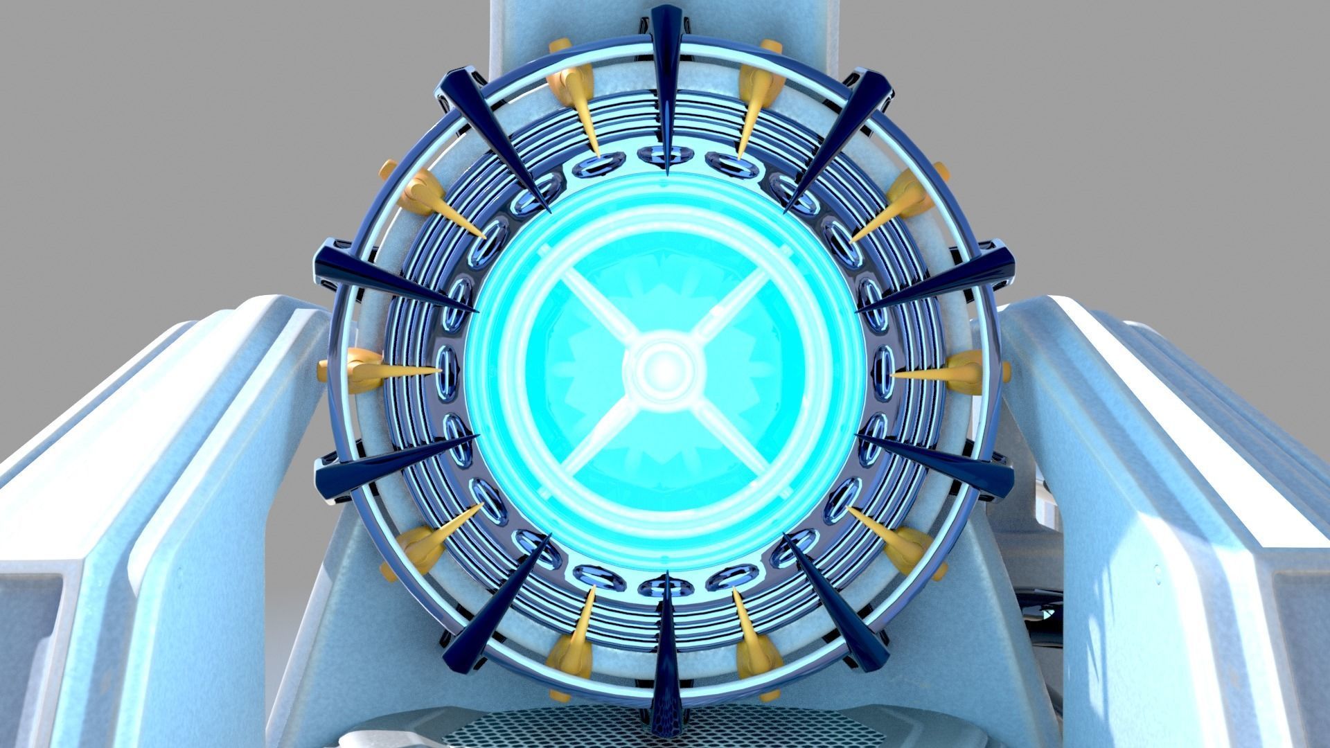 Sci fi portal 3D model_8