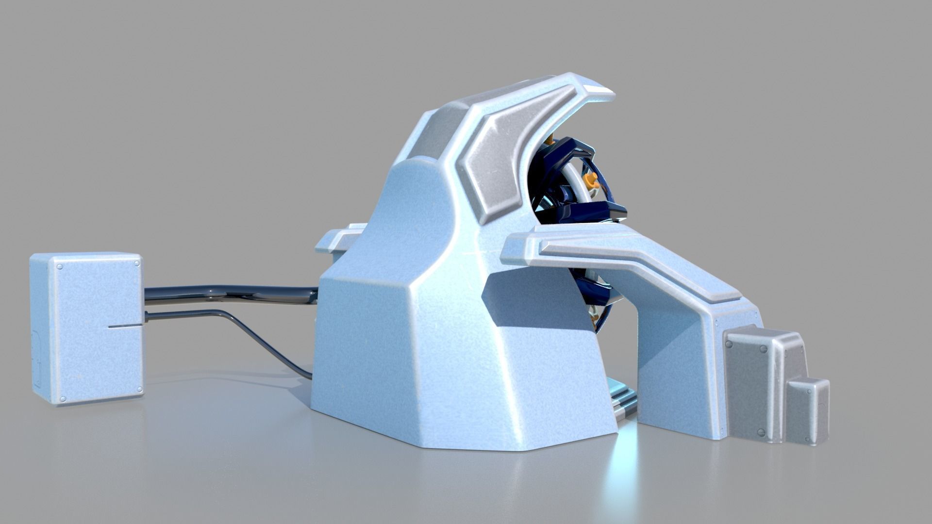 Sci fi portal 3D model_3