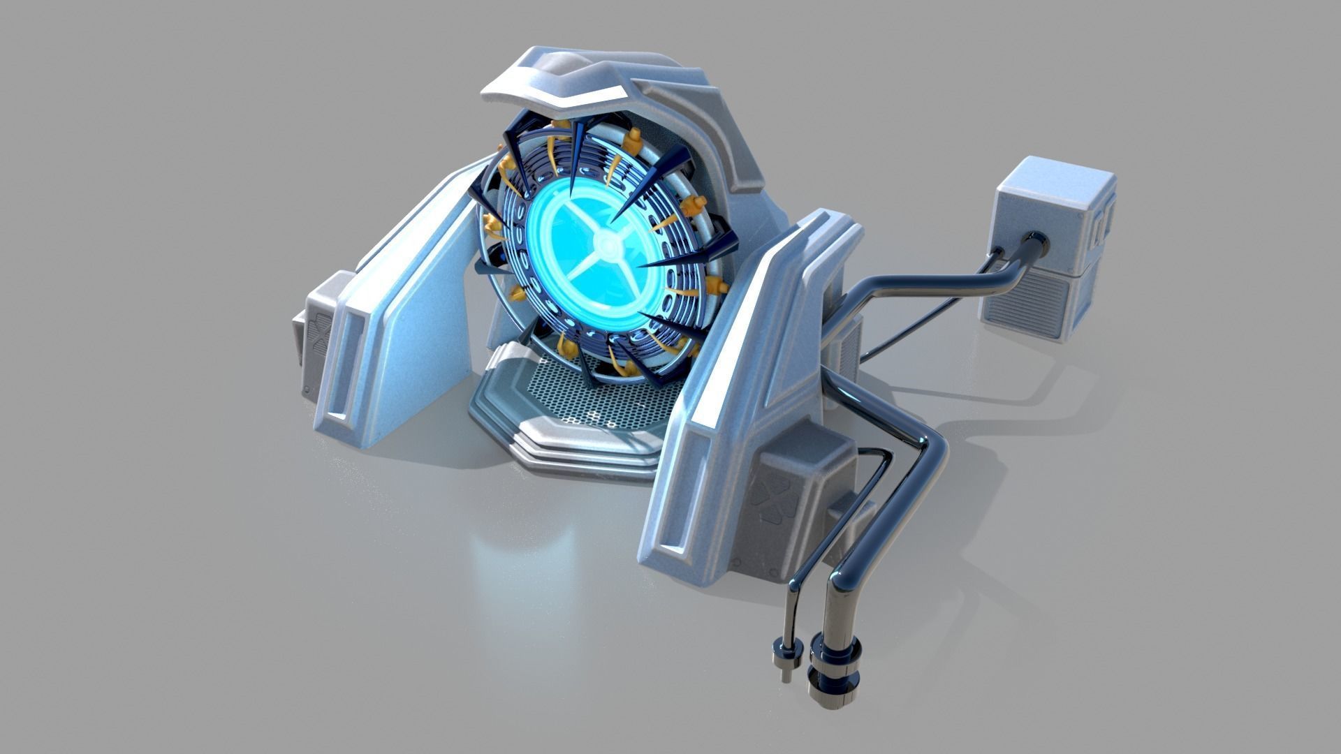 Sci fi portal 3D model_5