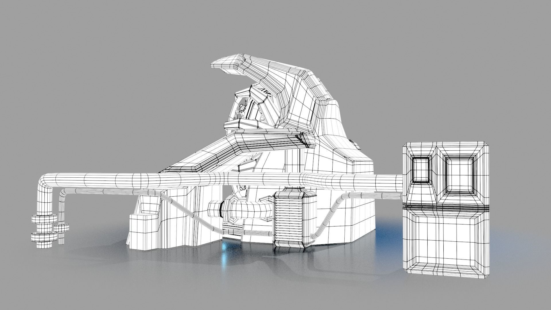 Sci fi portal 3D model_13