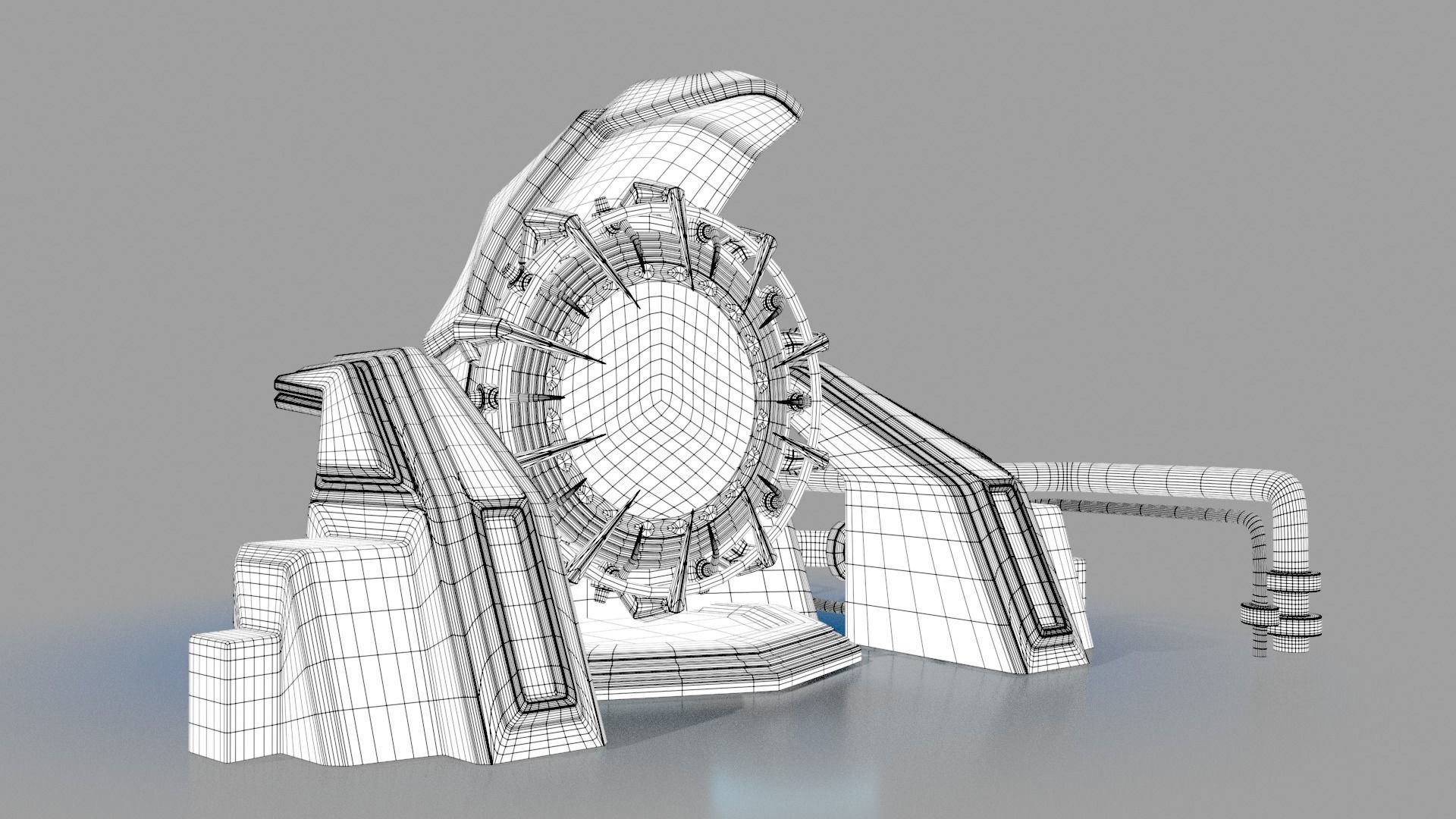 Sci fi portal 3D model_12
