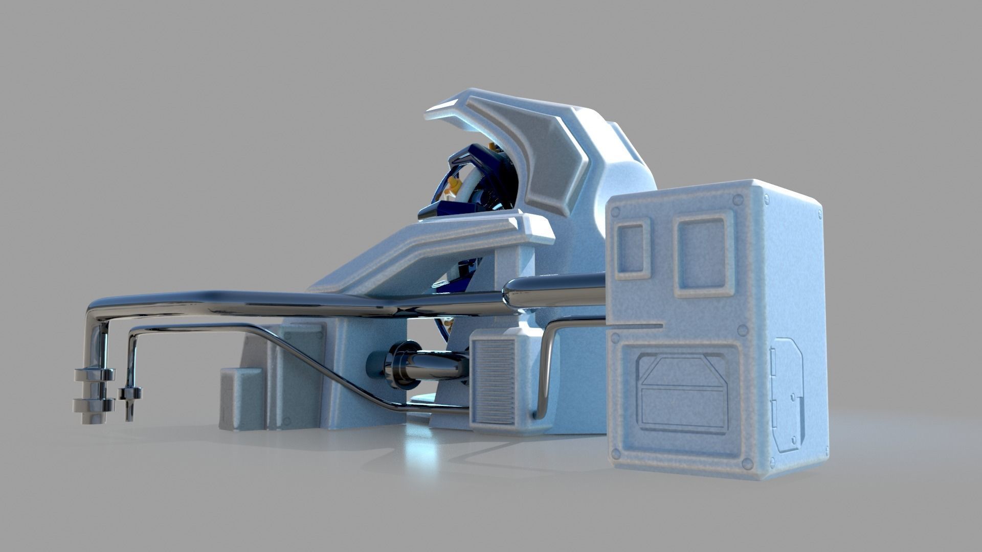Sci fi portal 3D model_2