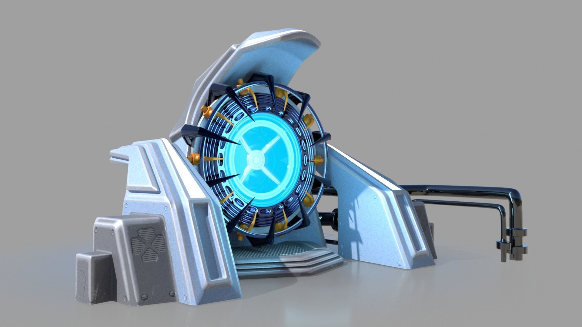 Sci fi portal 3D model_1