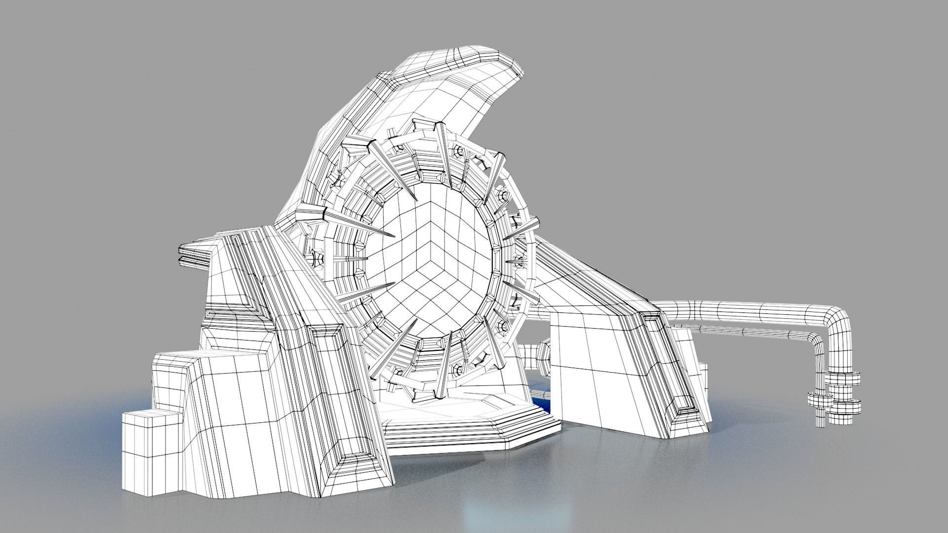 Sci fi portal 3D model_11