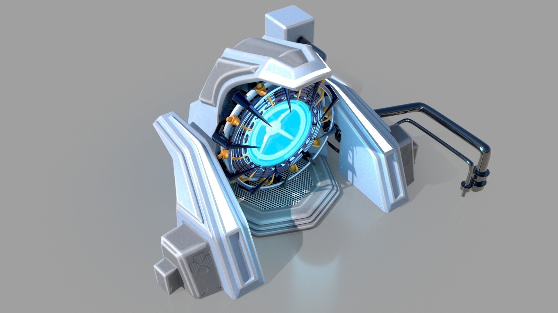 Sci fi portal 3D model_4