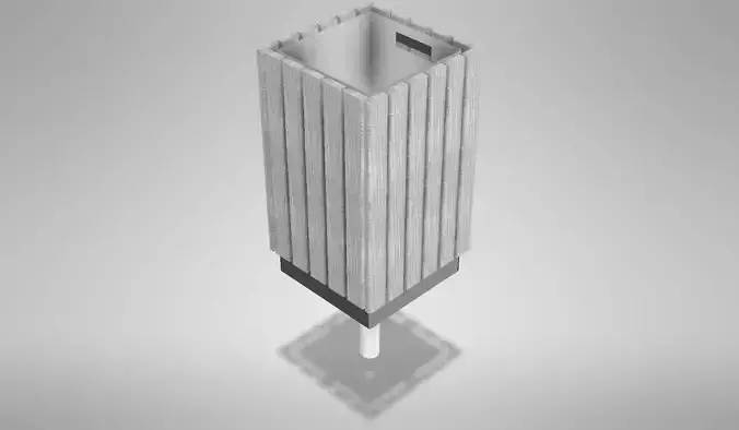 An urn with a wooden covering