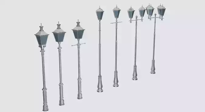 Antique street lights asset