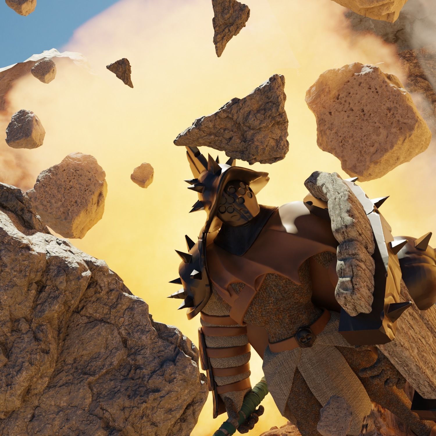 Reptilian Gladiator Free 3D model_4