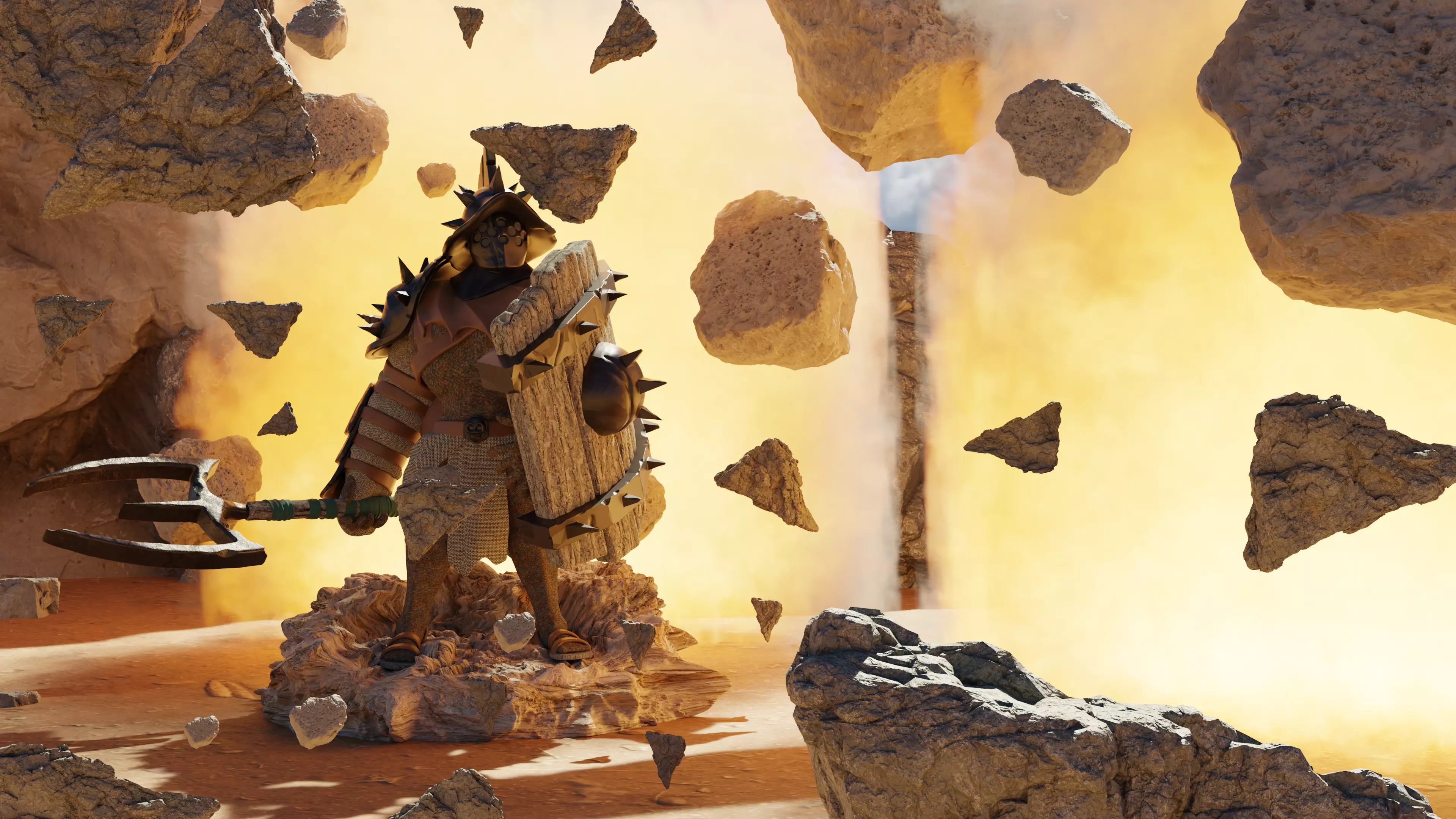 Reptilian Gladiator Free 3D model_0