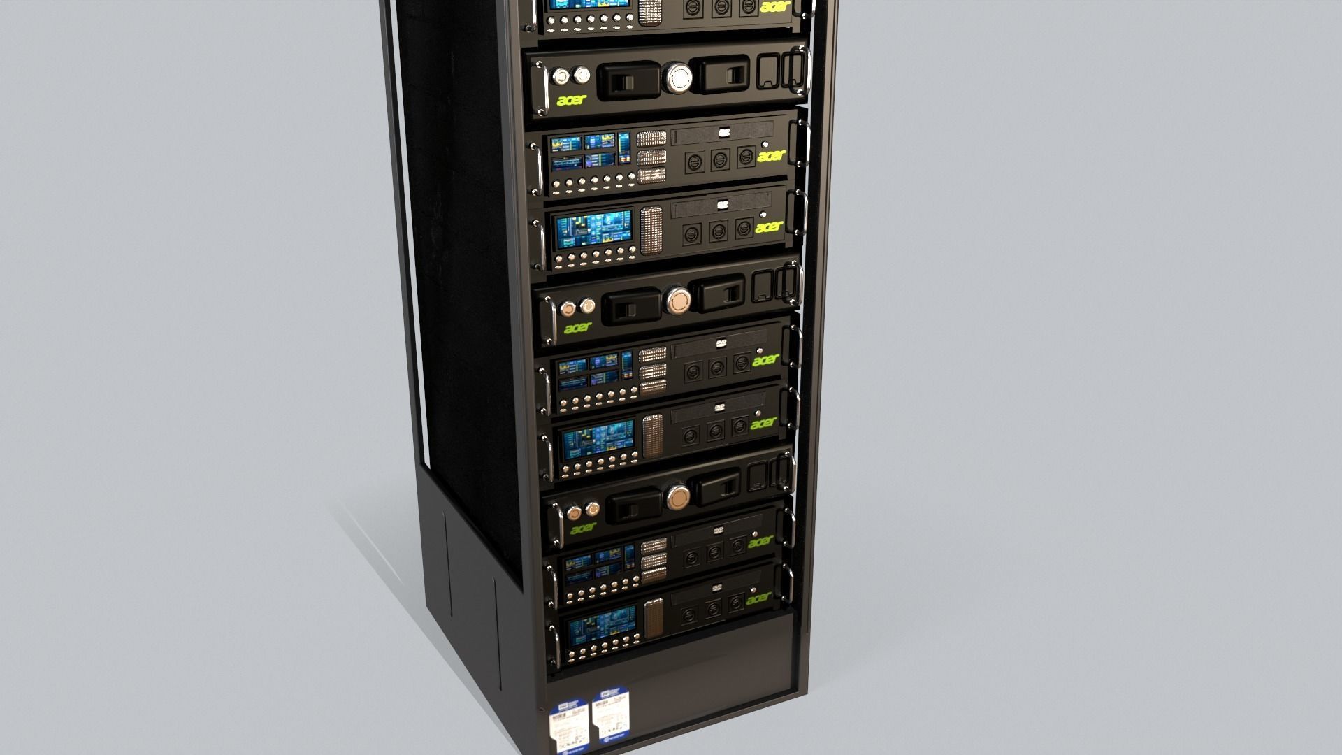 Sci Fi Server Computer Low-poly 3D model_18