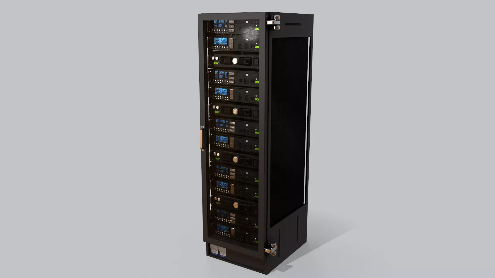 Sci Fi Server Computer Low-poly 3D model_0