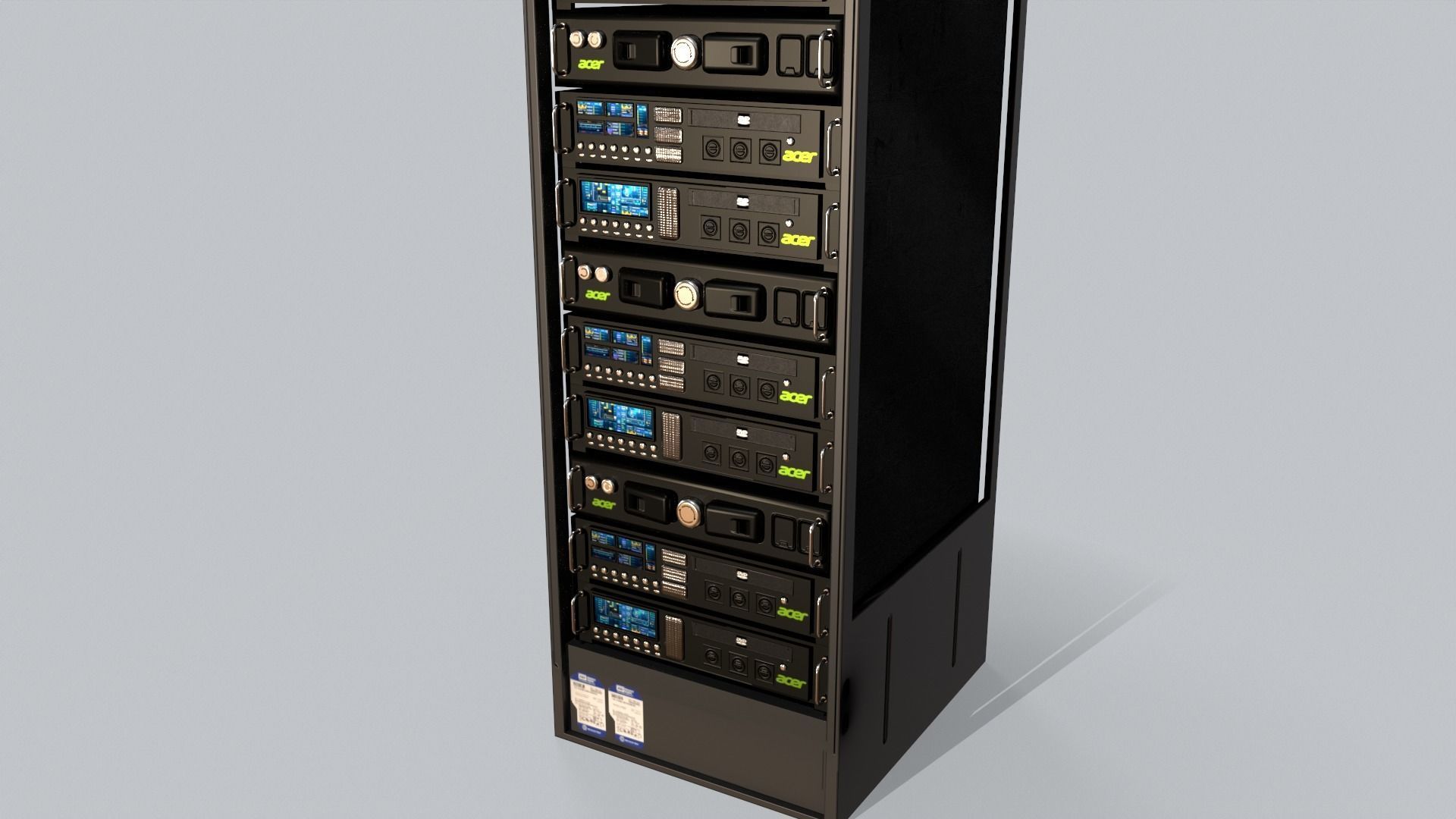 Sci Fi Server Computer Low-poly 3D model_19