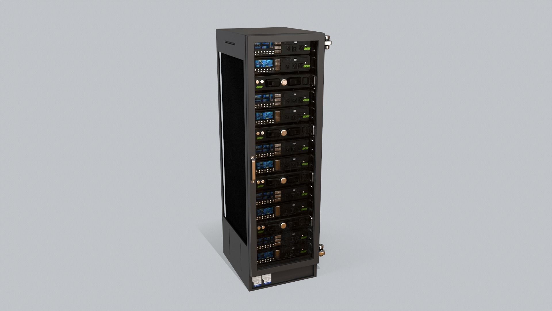 Sci Fi Server Computer Low-poly 3D model_4